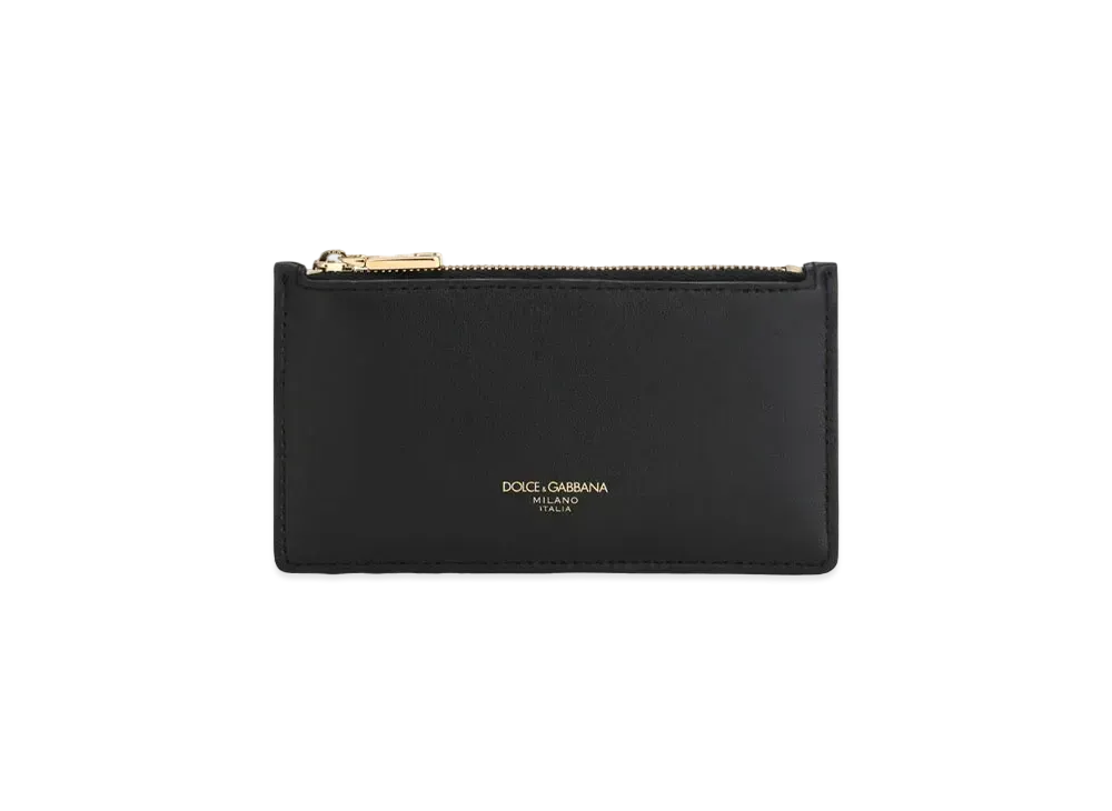 Dolce&Gabbana Card Holder Calfskin Brand Logo "Black"