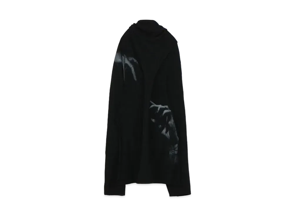 Yohji Yamamoto 30X16 MOCK TWIST YARN PS BACK TIE KNIT J "Black"