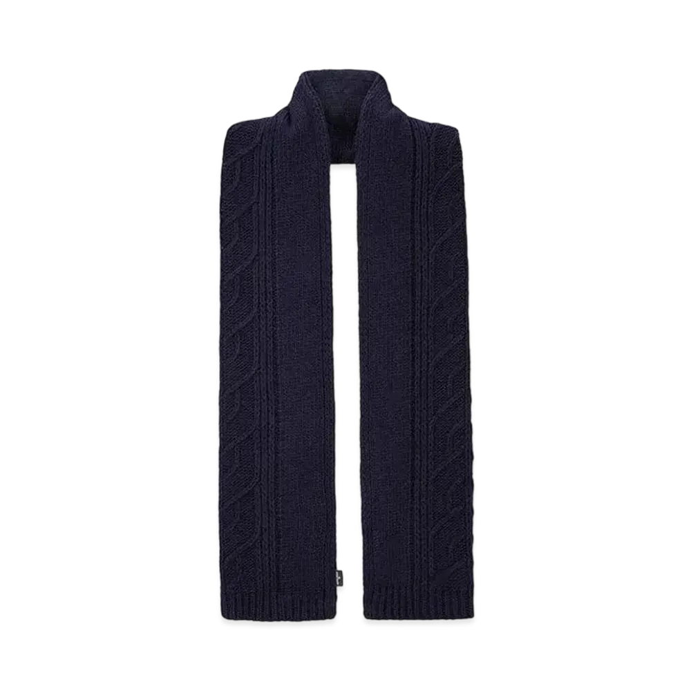 Stone Island N20D8 LAMBSWOOL WITH ARAN MOTIF "Blue"