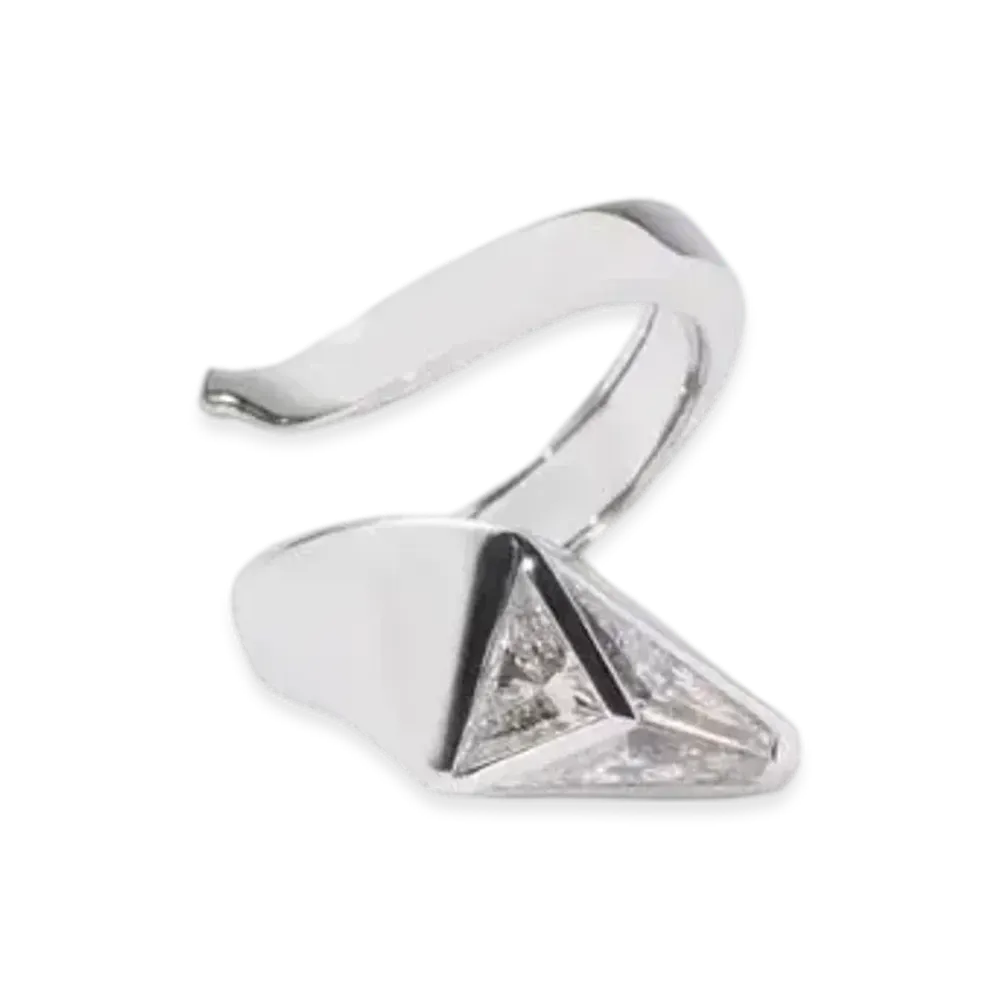PRADA Eternal Gold Snake Ring in White Gold and Laboratory-Grown Diamonds