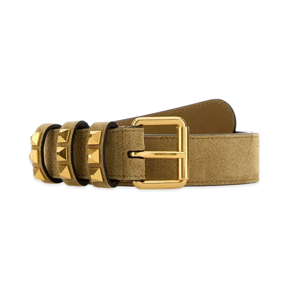 Valentino Women's Suede Belt "Beige"