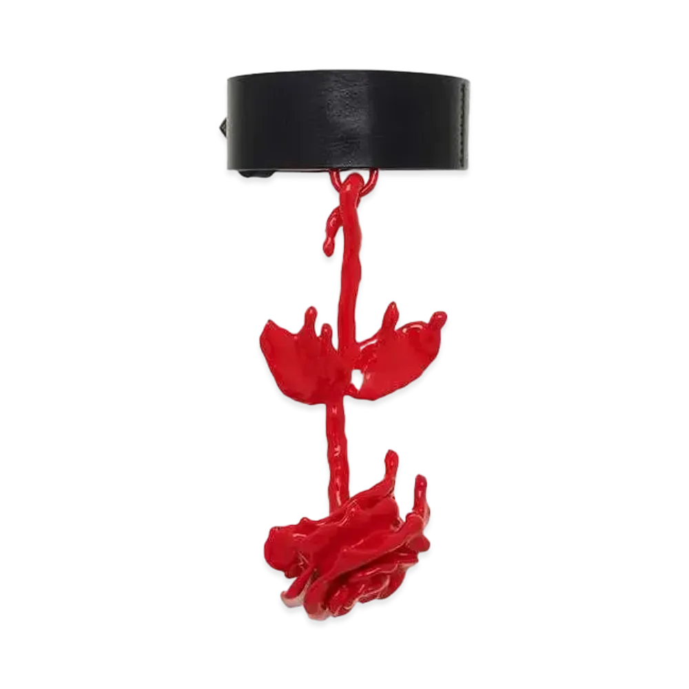 Alexander McQUEEN Dipped Rose Arm Bracelet "Black"