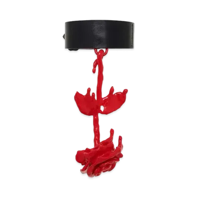 Alexander McQUEEN Dipped Rose Arm Bracelet "Black"