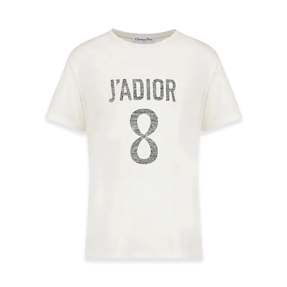 Dior Women's J'adior 8 T-Shirt Linen Jersey "White"