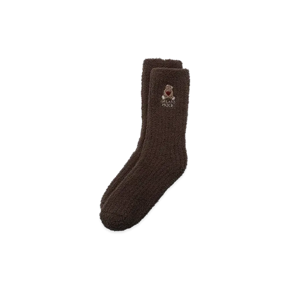 GELATO PIQUE x Homme Baby Moco Heart Bear Socks "Brown"