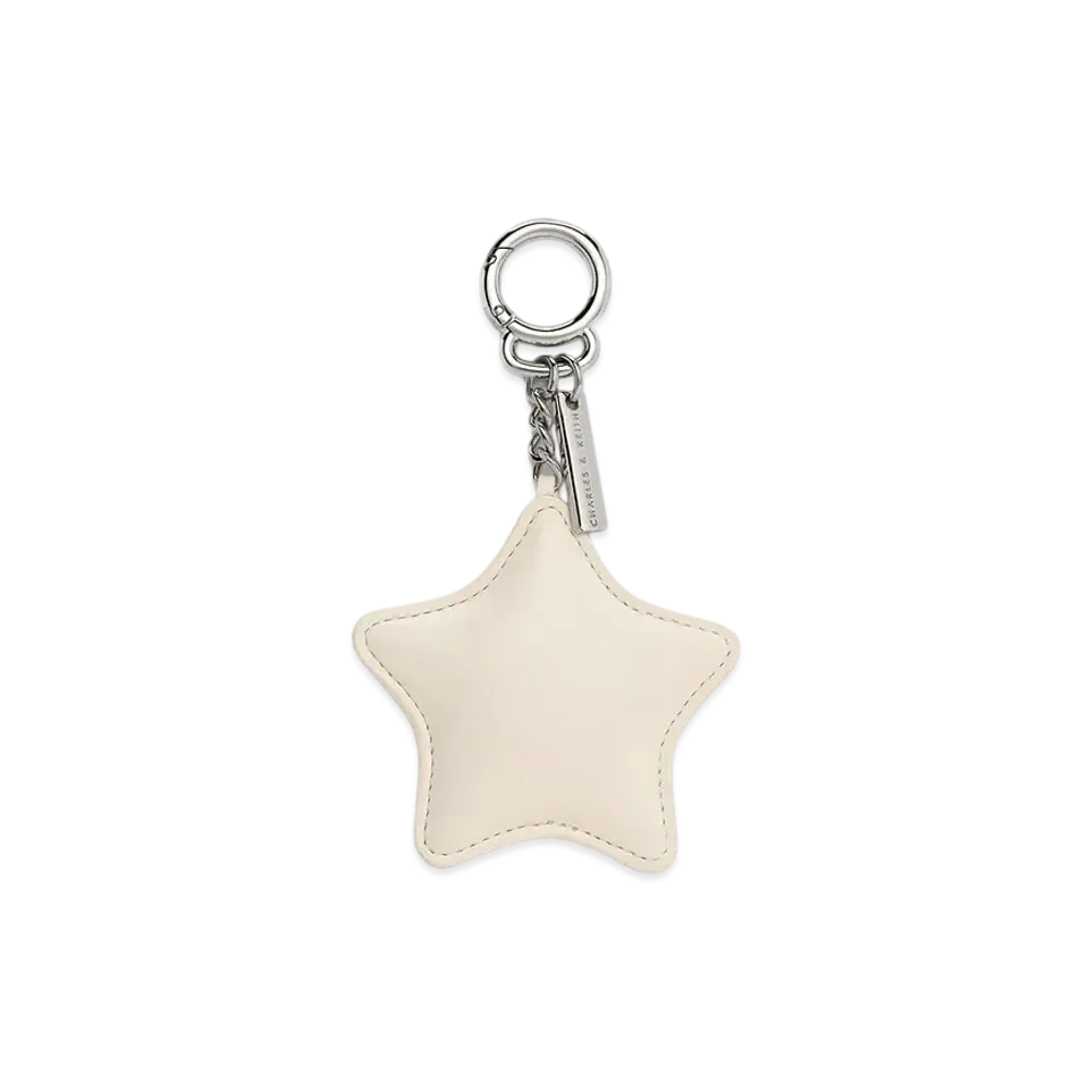 CHARLES & KEITH Star Mirror Charm "Cream"