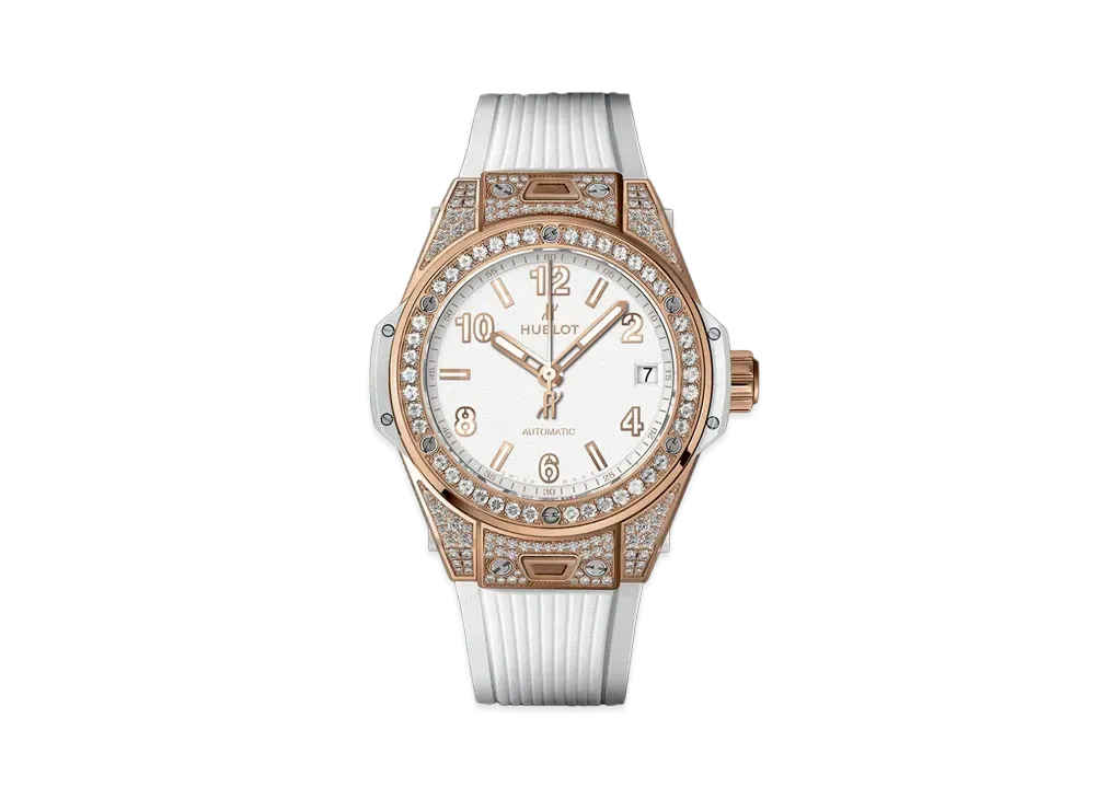 HUBLOT Big Bang One Click King Gold White Pave 39mm