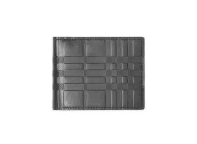 Burberry Logo Tail Check Bayfold Wallet "Charcoal"