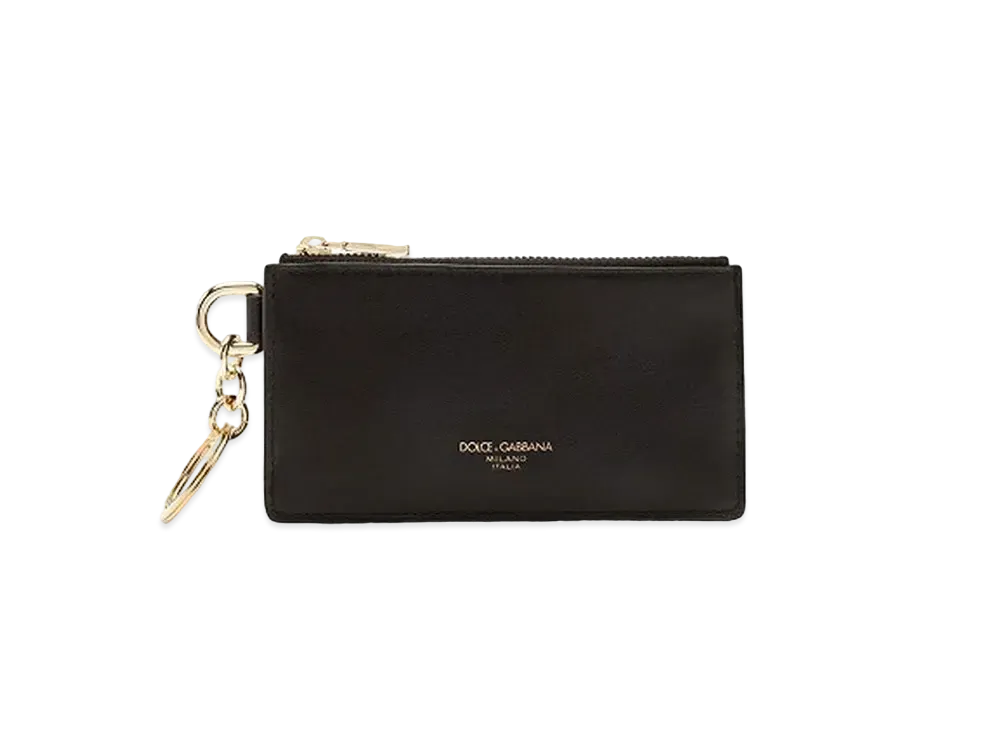 Dolce&Gabbana Card Holder Calfskin Brand Logo "Black"