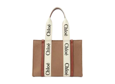 Chloe Medium Woody Tote Bag "Light Brown"