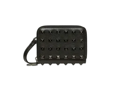 Valentino Rock Studs Neck Strap Wallet "Black"