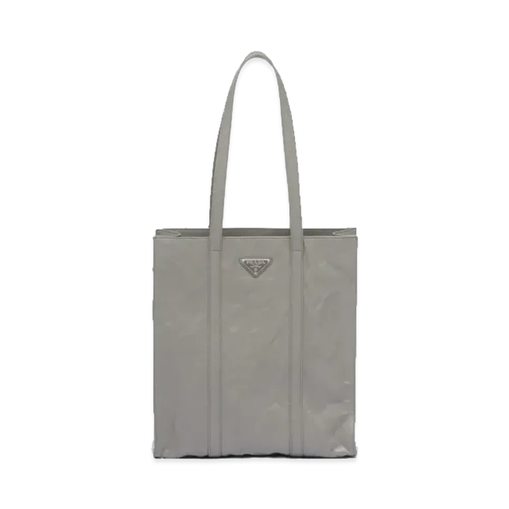 PRADA Nappa Antique Small Tote Bag "Gray"
