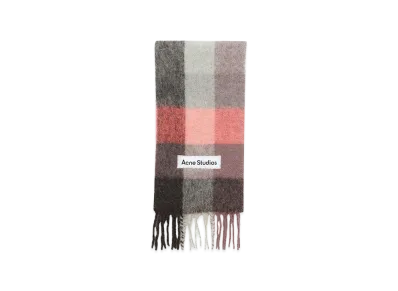 Acne Studios Mohair Check Scarf "Mauve/Pink"