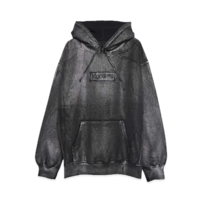 Supreme x MM6 Maison Margiela Foil Box Logo Hooded Sweatshirt "Black"
