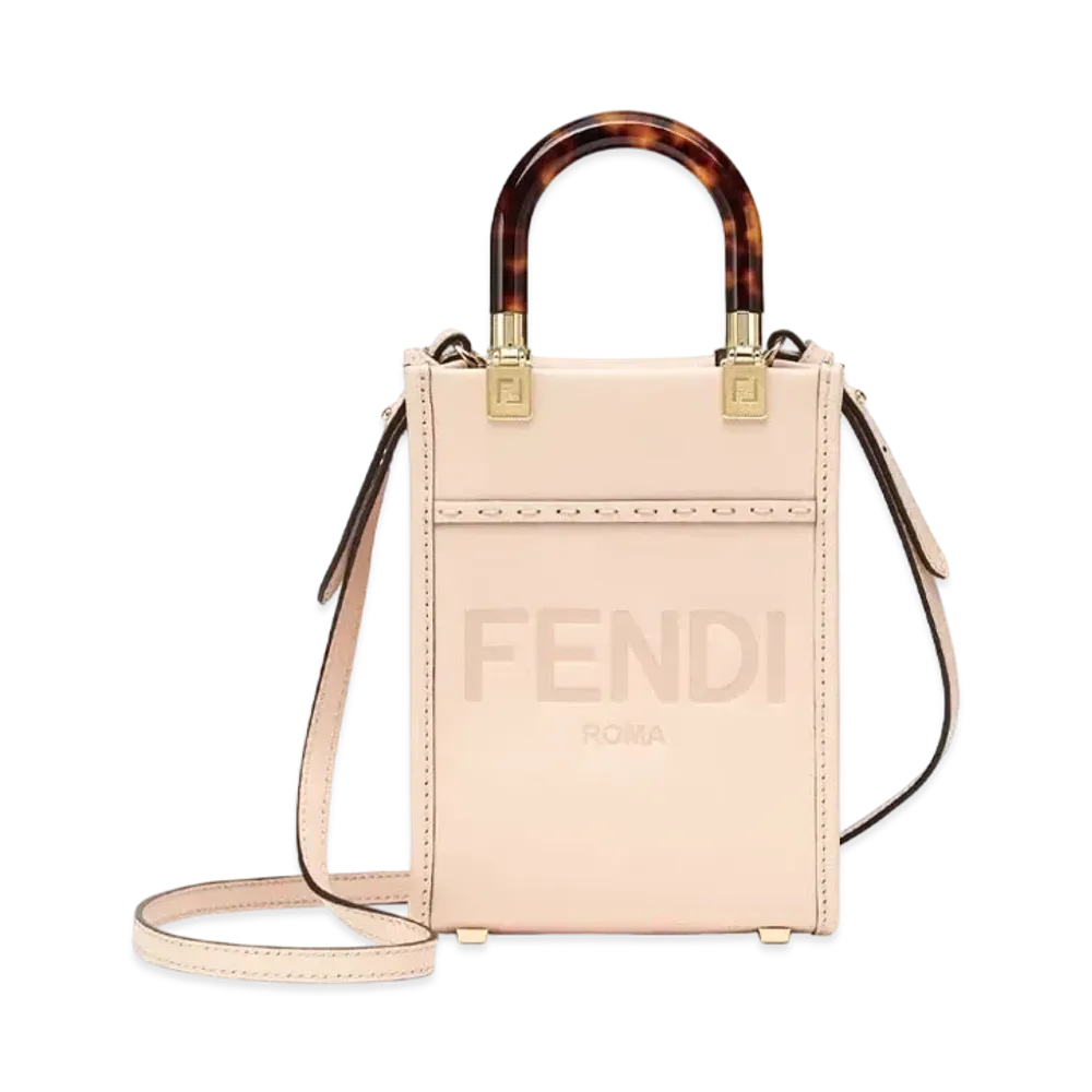 FENDI Sunshine Shopper Small Leather Mini Bag "Pink"