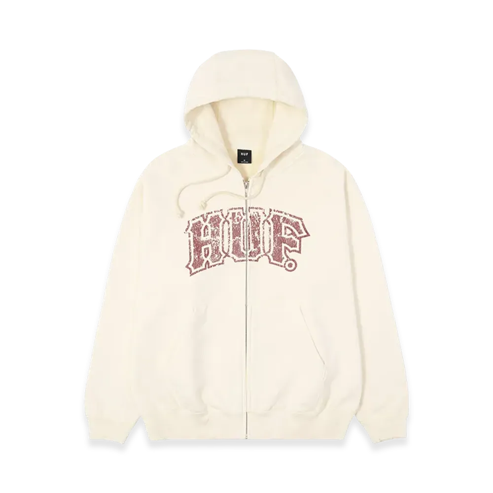 HUF Classic Arch Full Zip Hoodie "Bleach"