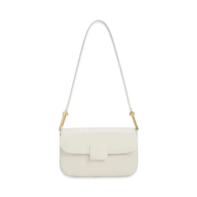 CHARLES & KEITH Core Square Push Lock Shoulder Bag "Cream"