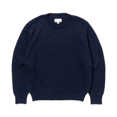 THE REAL McCOY'S Cotton Crewneck Sweater "Ink Blue"