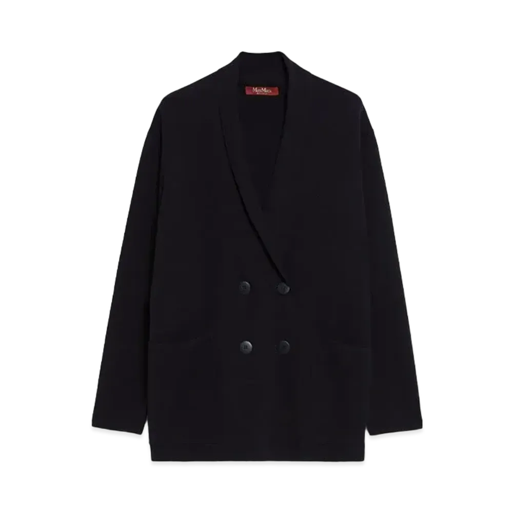 Max Mara Aceto Stretch Viscose Knit Jacket "Navy"