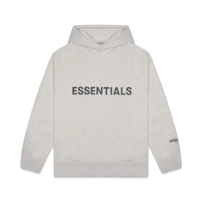 FEAR OF GOD ESSENTIALS 3D Silicon Applique Pullover Hoodie "Oatmeal"