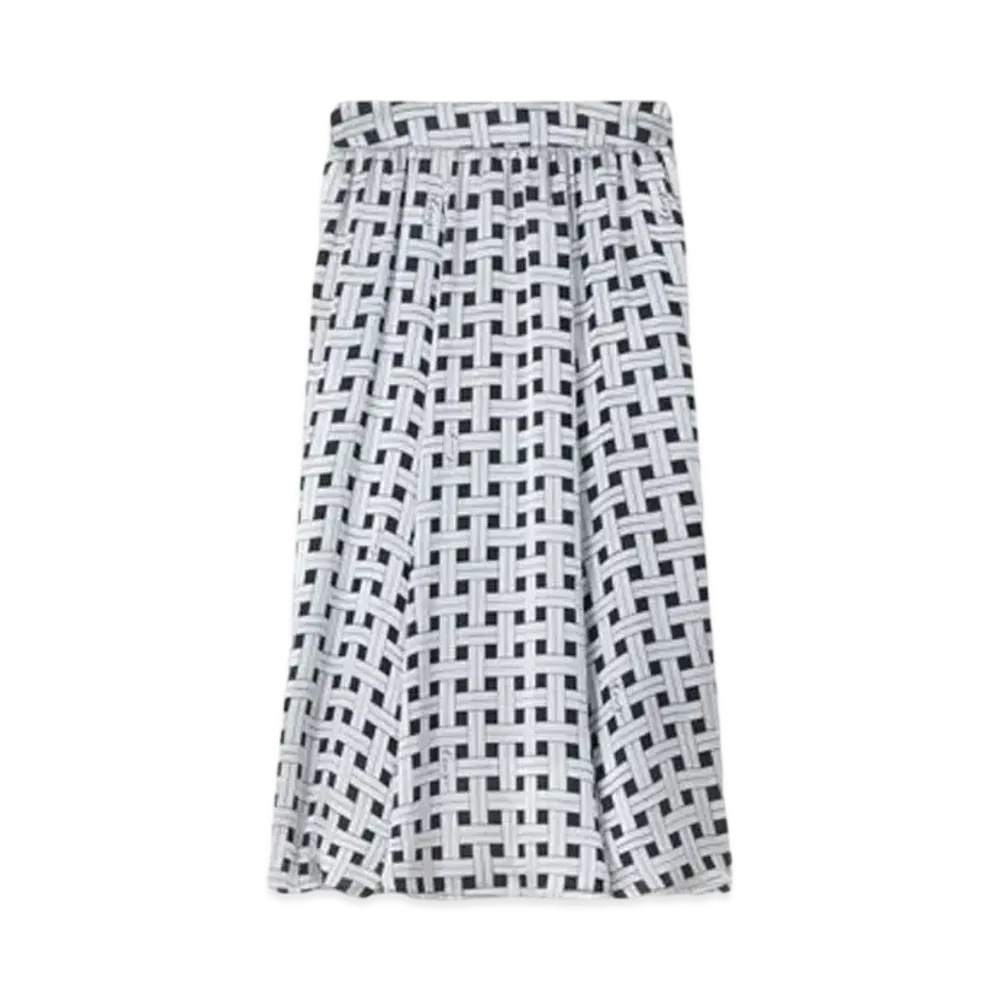 KENZO 'WEAVE' Midi Skirt "Pale Grey"