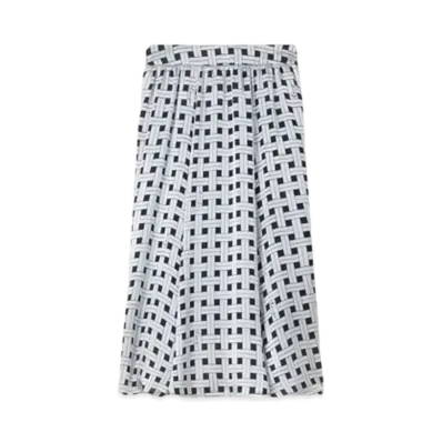 KENZO 'WEAVE' Midi Skirt "Pale Grey"