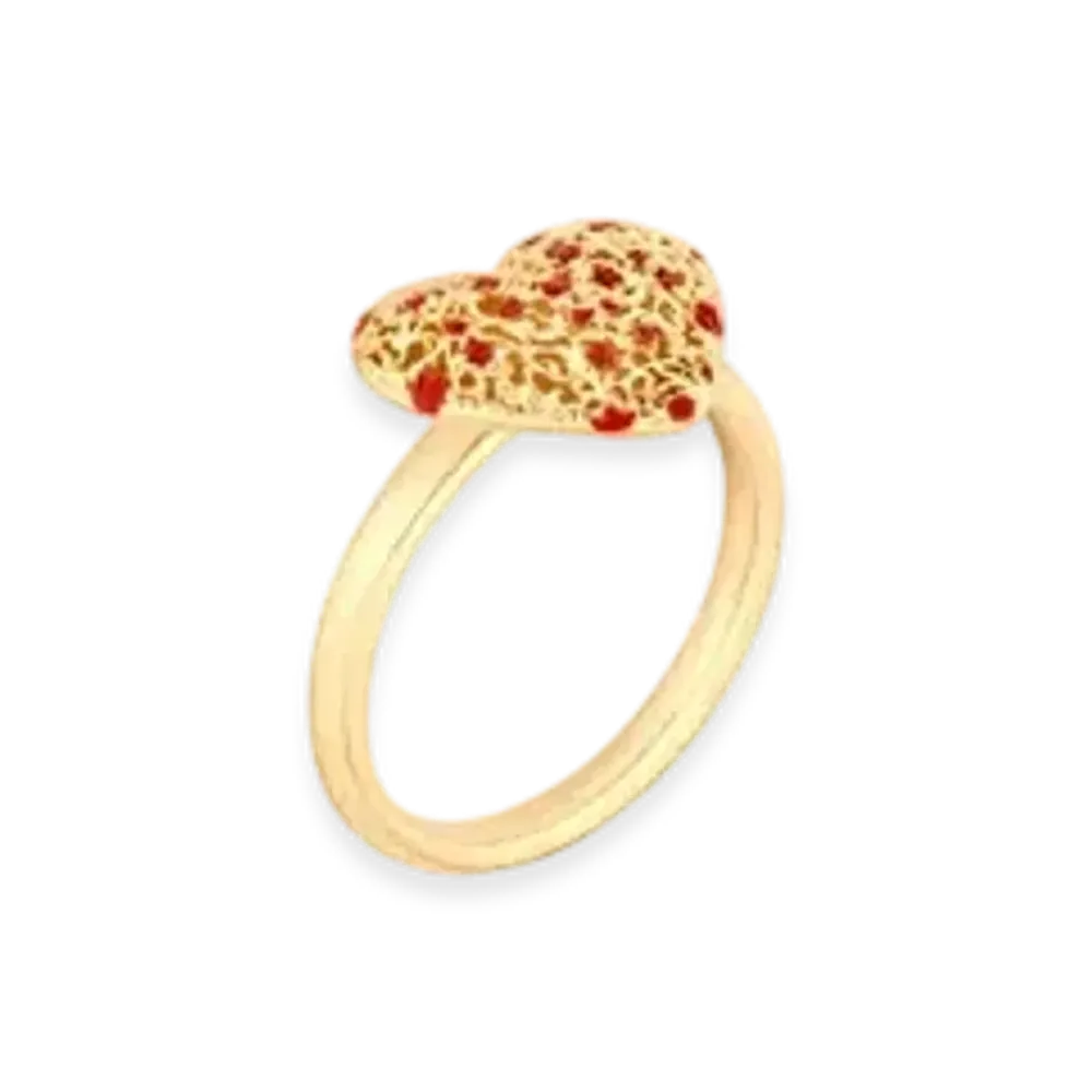 Dior Coeur des Curiosites Ring Metal and Red Lacquer "Gold/Red"