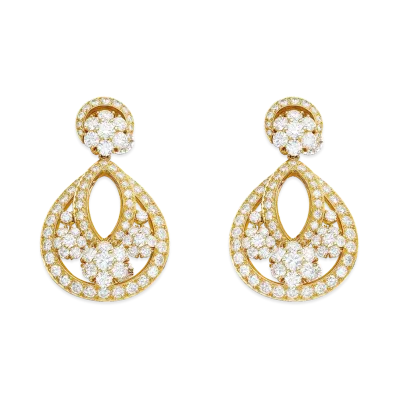 Van Cleef & Arpels Snowflake earrings large model "18K Yellow gold/Diamond"