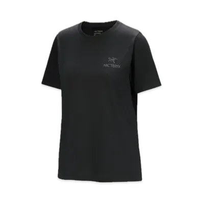 ARC'TERYX Women's Crag SL Cotton Emblem Crew Short Sleeve "Black"