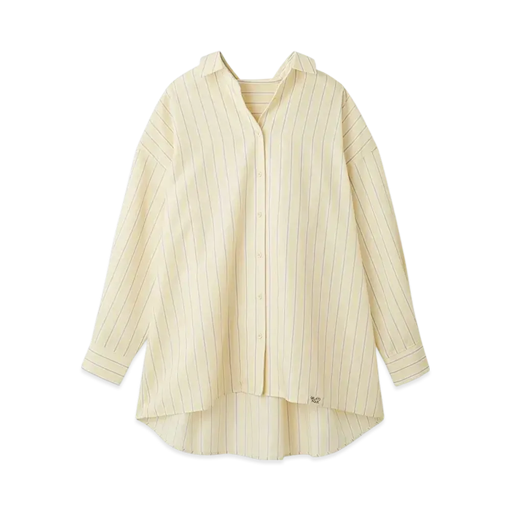 GELATO PIQUE Striped Shirt "Yellow"