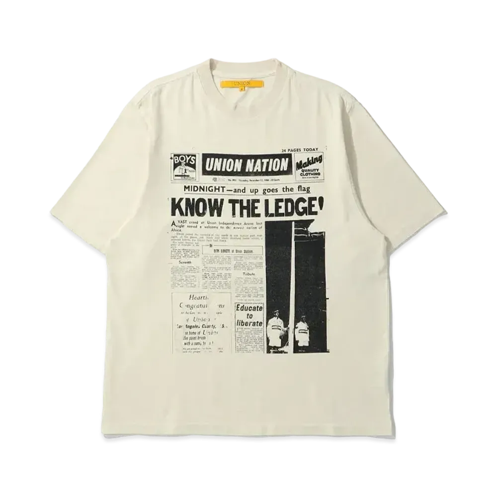 UNION Headlines Tee "Bone Pigment"