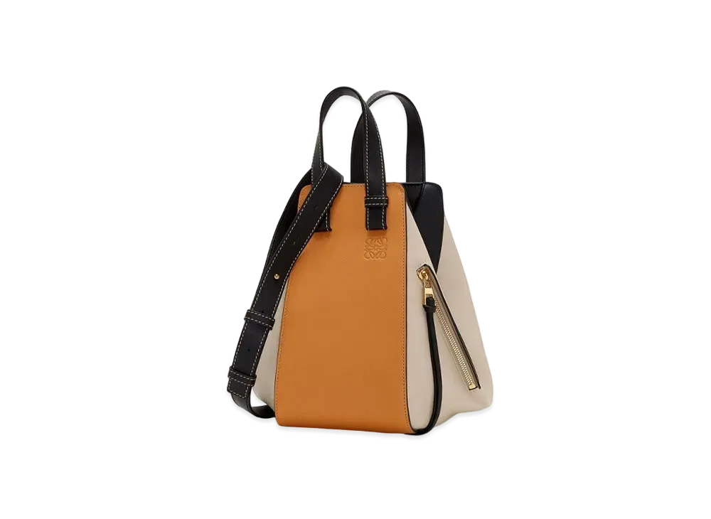 LOEWE Small Hammock Bag In Classic Calfskin "Amber / Light Oat"