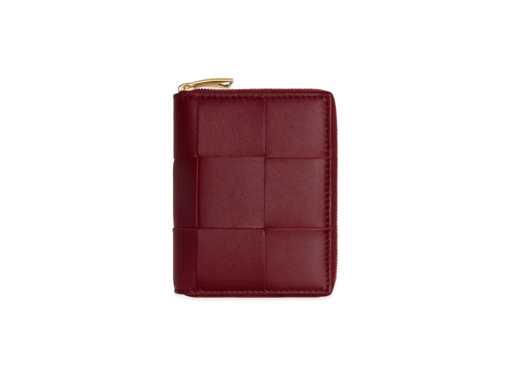 Bottega Veneta Zip Around Wallet "Bordeaux"
