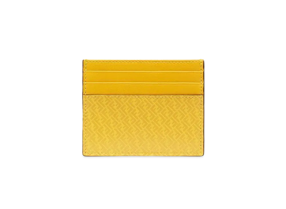 FENDI Card Case Leather Card Case "Yellow"