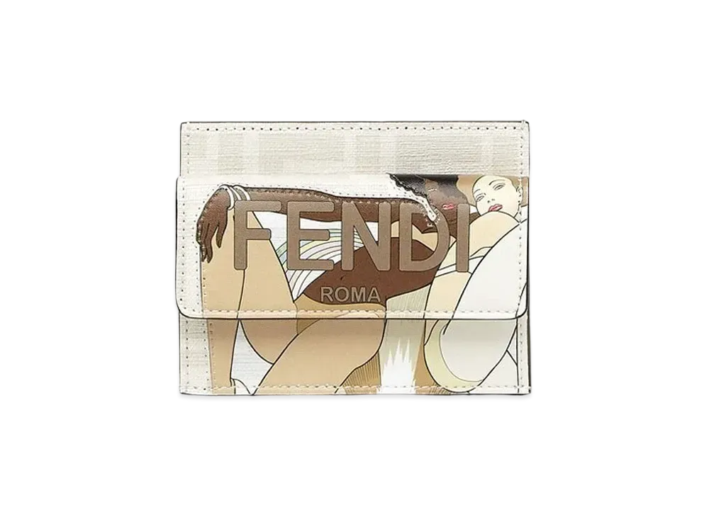 FENDI Fabric Card Case "White"