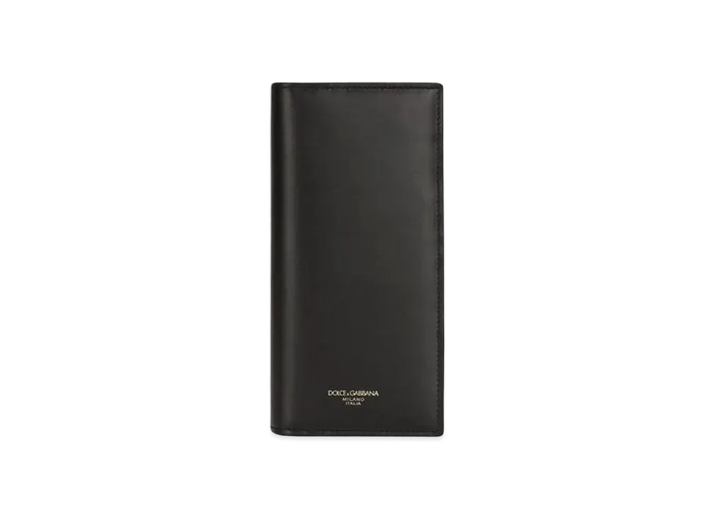 Dolce&Gabbana Vertical Wallet Smooth Card Skin "Black"