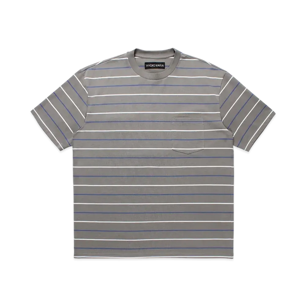 WACKO MARIA Striped T-Shirt "Gray"