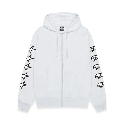 Stussy Speedway Zip Hoodie "Ash Heather"
