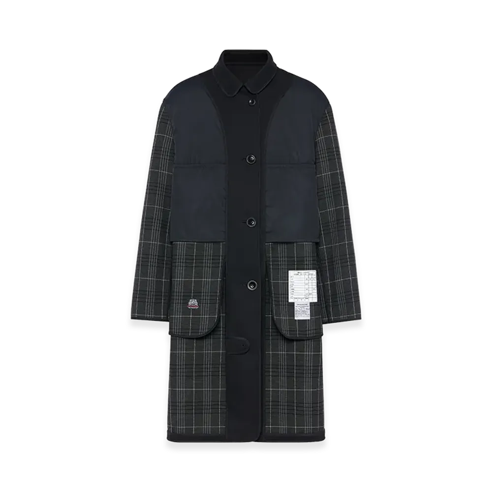 Maison Margiela Reversible Check Coat "Silver"