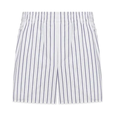 AMI PARIS Stretch Cotton Shorts "White"