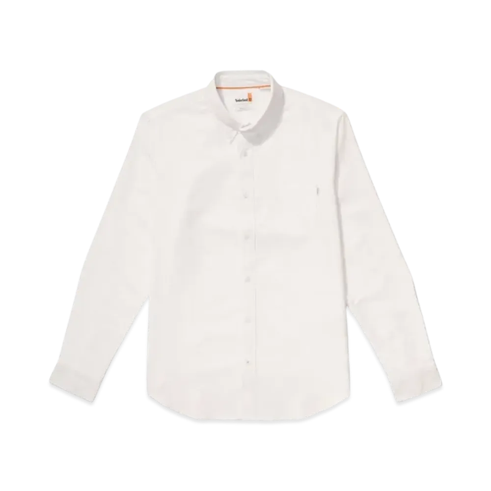 Timberland Men's Long Sleep Gail River Yarn Die Oxford Shirt "White"