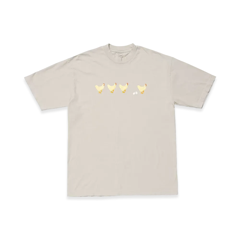 MIN-NANO x LQQK STUDIO Chickens Tee "Stone"