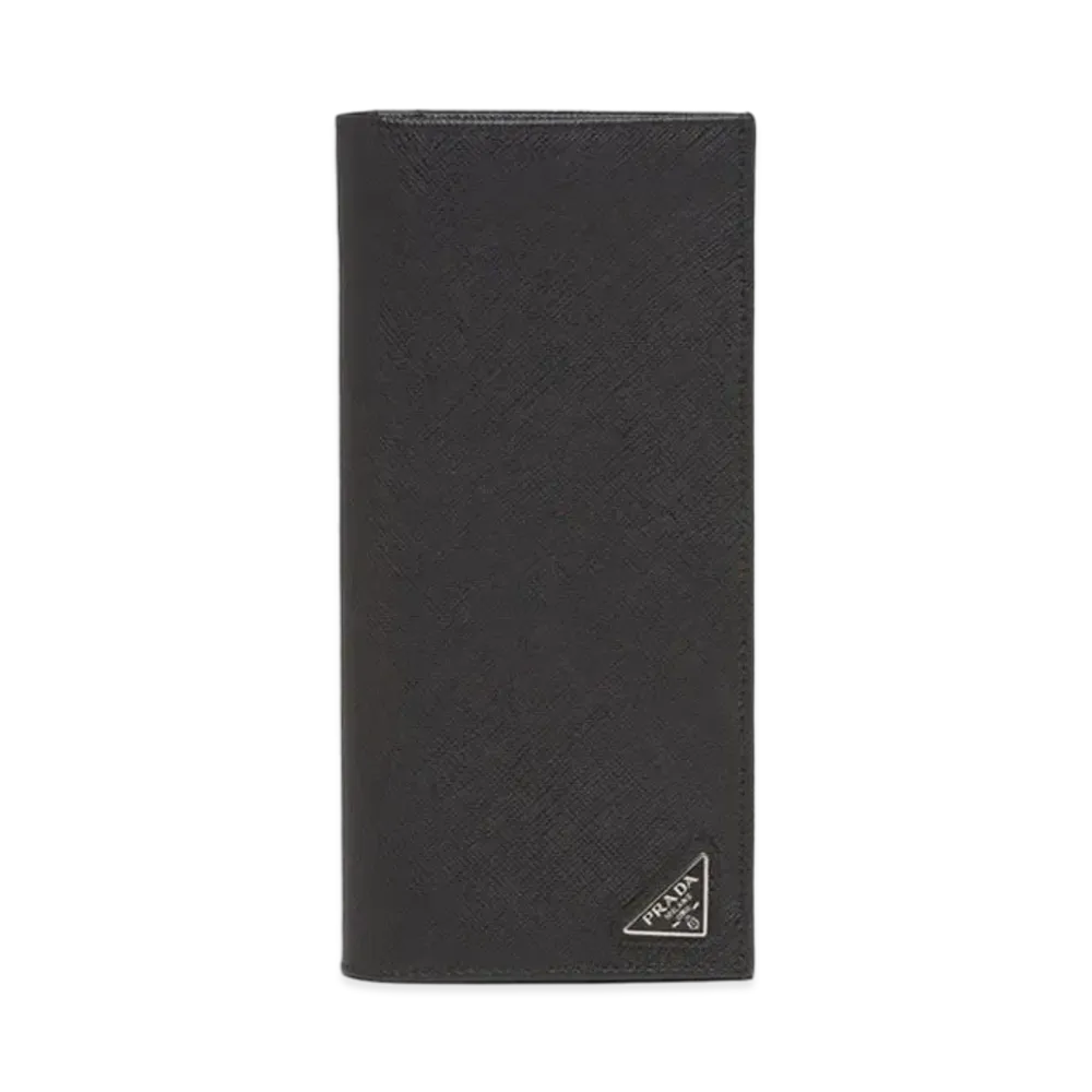 PRADA Saffiano Leather Wallet "Black"