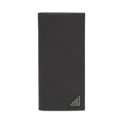 PRADA Saffiano Leather Wallet "Black"