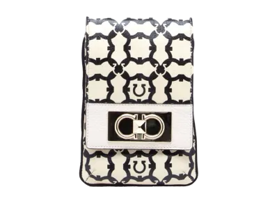 Salvatore Ferragamo Smartphone Cover "Bone/Black"