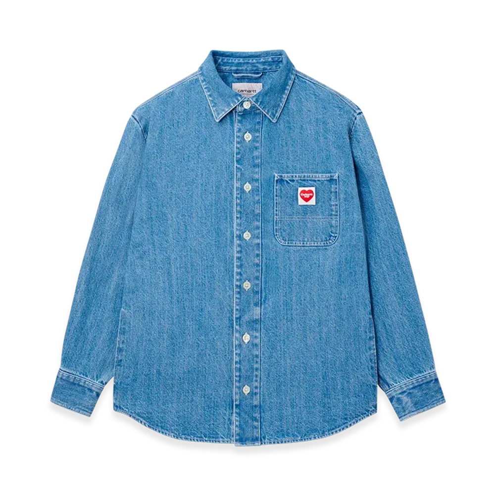 Carhartt WIP L/S Nash Shirt "Blue(Stone Washed)"