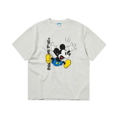 thisisneverthat x Disney Mickey Jumping Tee "Light Heather Grey"