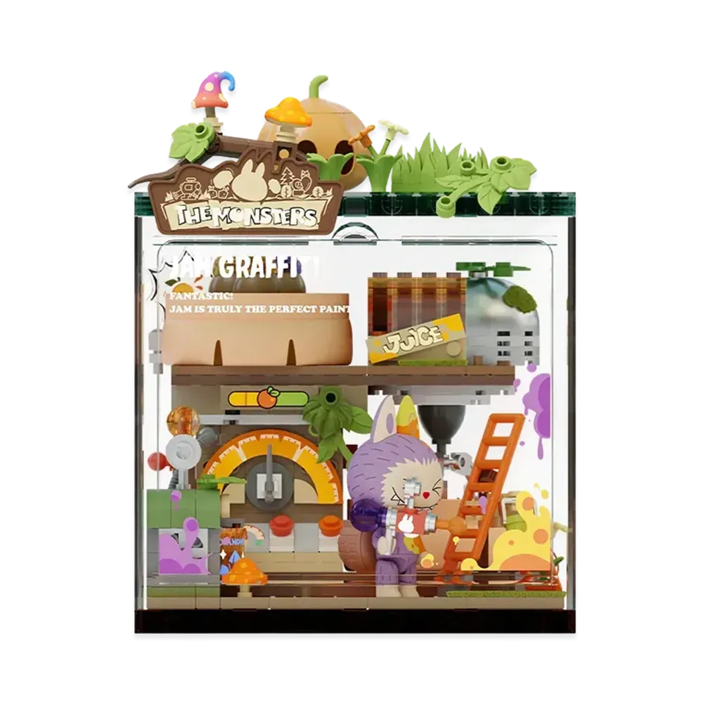 POP MART THE MONSTERS (LABUBU) Forest Secret Base Series Blocks Jam Graffiti