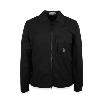 Stone Island 10419 Supima Cotton Twill Stretch-TC Overshirt - 22SS "Black"