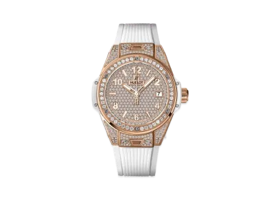 HUBLOT Big Bang One Click King Gold White Full Pave 39mm